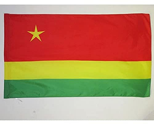 AZ FLAG - Drapeau Réunion indépendantiste - 90x60 cm - Drapeau Nationaliste Réunionais 100% Polyester Avec Fourreau et Cordelette - Pavillon 50 g