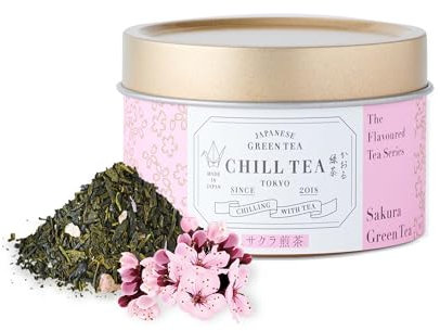 Thé aux feuilles de cerisiers de CHILL TEA Tokyo - Thé cerisier en fleur 100% japonais - Saveur riche, fruitée et florale (30g)