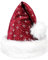 Alsino Weihnachtsmann Mütze mit Bommel Nikolausmütze Weihnachtsmütze - 56 cm Kopfumfang für Erwachsene - Kuschelweiche Plüschmütze mit Glitzer