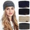 Simoda 4 Pieces Women Winter Warm Fuzzy Fleece Lined Headband Thick Cable knitted Ear Warmer Headwrap (#1)