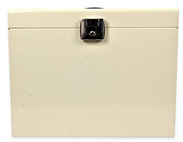 Boite Habitat avec 5 Dossiers à Suspendre, Blanc Perle, Unique