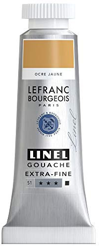 Lefranc Bourgeois Linel Gouache Extra-Fine Tube 14ml Ocre Jaune Série 1