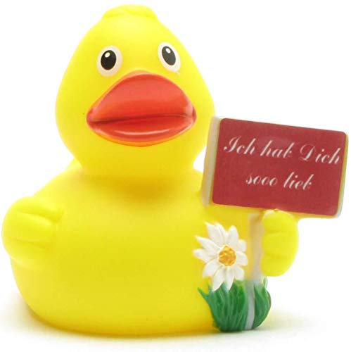 Duckshop Ich hab Dich sooo lieb Badeente I Quietscheente I L: 8 cm
