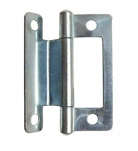 Pair of Steel Flush Cranked Cupboard Hinges Camper Van Motorhome 15-19mm Doors