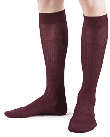 Ciocca Calze Lunghe Uomo in 100% Cotone Filo di Scozia costa larga - 3/6 Paia - Calzini MADE IN ITALY [350_058_12_3]