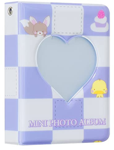 Babyfond - Mini album fotografico per album fotografico Kpop, 7,6 cm, con 40 tasche (viola)