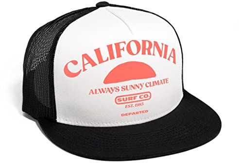 DEPARTED Herren Mesh Trucker Hat mit Print/Motiv - Snapback Cap - No. 299, Black/White