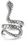Milacolato 925 Silber Schlangenring für Frauen Weißgold Plattiert Vintage Punk Ringe Verstellbar offen CZ Schlange Fingerring Ringe Damen Schmuck