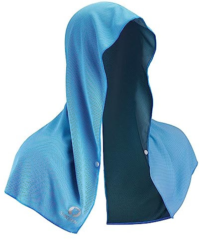 Sukeen Kühlende Handtücher für Hals und Gesicht, Kühlende Nackenwickel, Kühlendes Handtuch Atmungsaktives Schweißtuch Kopftuch, Schnell trocknendes, saugfähiges Sport Camping Radsport Kühltuch(Blau)