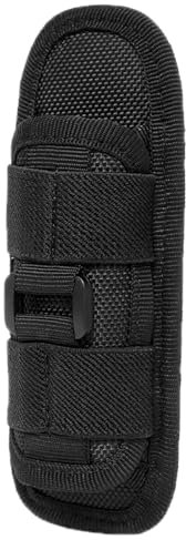 TRIWONDER Custodia Torcia Tattica per Cinturone, Porta Torcia da Cintura Regolabile Compatibile con Torce LED per Uso Tattico Polizia Militare e Outdoor (Nero1)