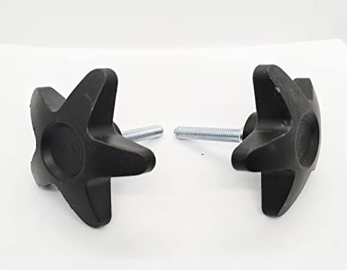 Rollator-Höhenverstellknopf, Rollator-Ersatzteile für Vibe Rolling Walker mit Seriennummer JN – Knopf mit Schraube zur Griffhöhenverstellung (1 Paar, schwarz)