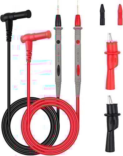 Messleitungen, Hanibos 1000V / 20A Multimeter Kabel Prüfkabel Multimeter Zubehör mit Krokodilklemmen, Testkabel Messspitzen Set für Multimeter(4Pcs)