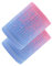 Sport Wristbands Absorbierende Schweißbänder Nylon Sport Wristbands Gelenkband Schweißband Armband Weiche verdickte für Tennis Basketball Gymnastik Fußball Leichtathletik Sports (Rosa Blau)