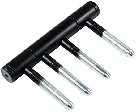 SN-TEC Standard Türband Set 4426, 3-teilig schwarz für Holztüren mit Holzzargen, Rolle 15mm, Stift 8mm (10 Stück)