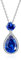 YONVUN Tropfen Anhänger Kette Damen Kristall Diamant Edelstein Halskette Träne ovale Birne Zirkon Geburtsstein Rubin Smaragd Saphir Silber Schmuck Set Geschenk für Mutter Frau Freundin Tochter