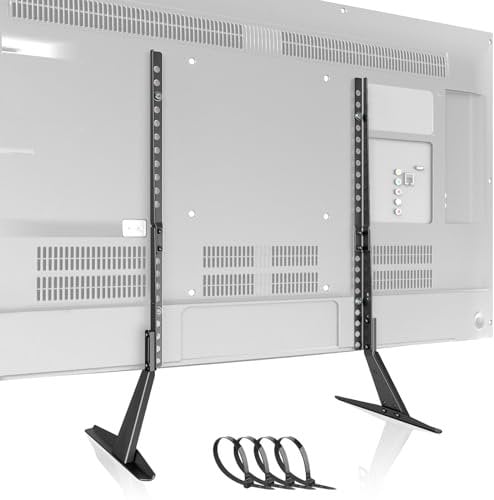 PUTORSEN 23 a 75 Pulgadas Pie de TV Universal, Altura Ajustable de Pie para TV Piernas para LCD/LED/OLED TV Plana y Curva, Soporte TV Pie, MAX VESA 800x400mm, Soporta hasta 50kg, Negro