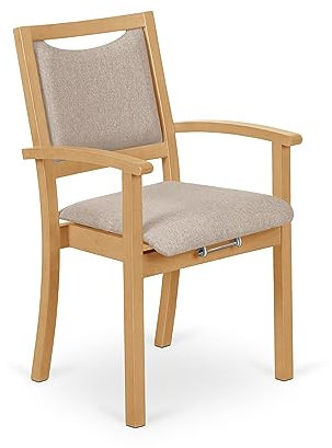 2liftu Classic Aufstehstuhl | Aufstehhilfe Sessel | Seniorenstuhl (Natural Beech/Beige)