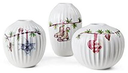 Kähler Design - Hammershøi Jul Mini Vase, weiß, 3er - Pack