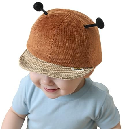 Vobozeany Berretto da Baseball Neonati Autunno Inverno Tesa Morbida Carino Cappello con Visiera Bambino Regolabile Cappellini da Baseball 3-18 Mesi