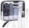 Mezzar Flacons de Voyage en Silicone, Flacon Voyage Rechargeable et Étanche Contenant Voyage Set de Bouteilles de Voyage, pour Shampoing, Lotion, Cosmétiques (Noir)