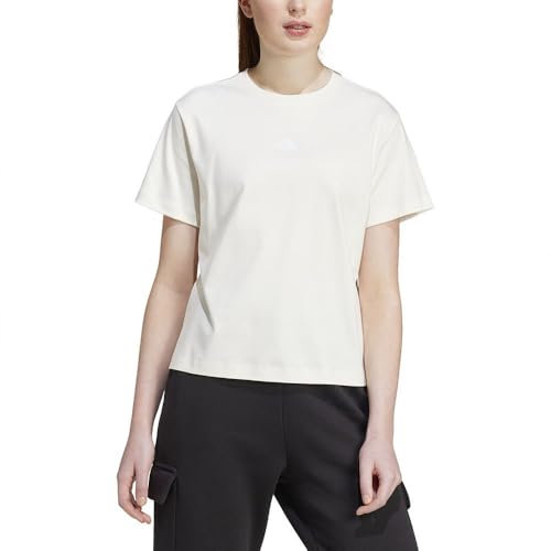 adidas Donna Signature Graphic Print T-Shirt, off White, S