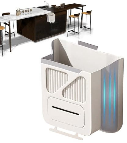 Samuliy Poubelle à Suspendre, Pliable à Fixer au Mur, Poubelle pour Salle de Bain, Camping, Chambre, Placard