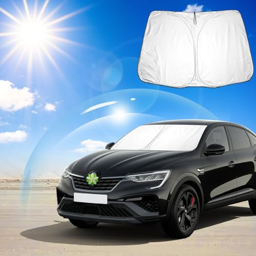 Ruiya Parasol para Parabrisas Delantero Compatible con Renault Arkana 2021-2024 2025 Parasol Coche Delantero Anti UV Rayos Parabrisas de Coche Parasol Protección Solar para Arkana Accesorios