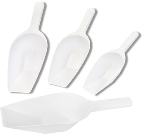 TronicXL Juego de 4 palas de plástico de 100-750 ml, diferentes tamaños