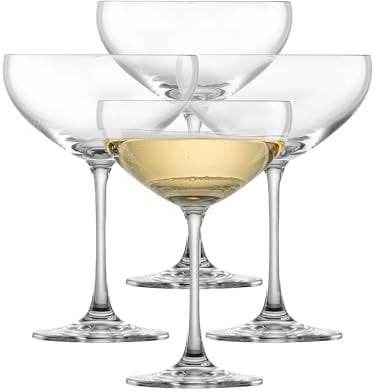 SCHOTT ZWIESEL Sektschale Bar Special (4er-Set), elegante Champagnerschalen, spülmaschinenfeste Tritan-Kristallgläser, Made in Germany (Art.-Nr. 123620), Klar, Kristall