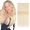 SEGOHAIR Clip in Extensions Echthaar,1 Teilig 5 Clip in Extensions Haarteil 100% Remy Echthaar Glatt Echthaar Extensions Clip,35cm 40g Platinblond Für Voluminöses Haar
