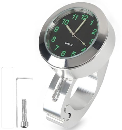 Motorraduhr,Motorraduhr für Lenker Wasserdicht,Fahrraduhr für Lenker,Digitaluhr Lenkeruhr,Motorrad Lenkeruhr,Lenkeruhr Motorrad,Motorrad-Uhren,Lenkerhalterung Uhr für Motorräder Elektrofahrzeuge