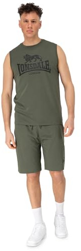 Lonsdale Herren Herren Ärmelloses T-shirt & Shorts Set Normale Passform Allanton Herren ärmelloses T-Shirt & Shorts Set normale Passform ALLANTON