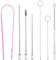 JIEYAO 8 Stück Nähschlaufen Set, Kordel Einfädler Werkzeug Flexibler Schlaufenwender Metall Pinzette Lange Schleife Durchziehnadel Loop Turner-Haken mit Riegel Strickzubehör für Gürtel Hoodies DIY