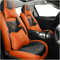 DENGFU Sitzbezüge Auto Autositzbezüge Universal Set für Mercedes-Benz Viano W639 Viano Marco Polo BR639 X-clusive W639 Auto Zubehör,Schwarz-Orange-Luxus