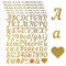 Calkkrer 6 Blätter Goldene Glänzende Selbstklebende Buchstaben Aufkleber, Wetterfeste Vinyl Sticker, DIY Klebebuchstaben Für Tür, Briefkasten, Wunschtext Aufkleber