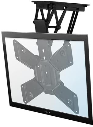 WOTZOV Soporte motorizado para TV: Compatible con la mayoría de televisores LCD de Pantalla Plana de 32 a 55 Pulgadas. Soporte motorizado para TV con Control Remoto e interrupto