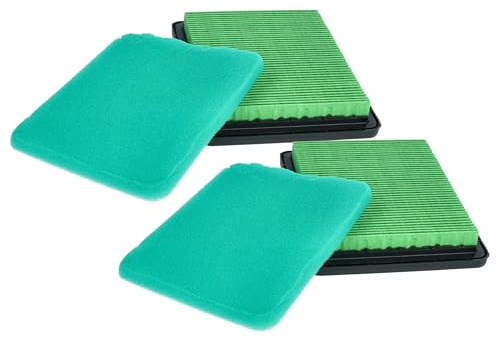 vhbw Filter Set replacement for Honda 17211-ZL8-000, 17211ZL8000 for Lawn Scarifier, Lawnmower - 2x air filter, 2x pre-filter