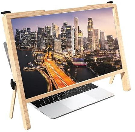 Magnifying Glasses Computer Laptop Screen Magnifier 22 Holder Stand Enlarger for Desktop - Gaming/Video/Reading Monitor Magnifier Amplifier Holder for Phone/Laptop