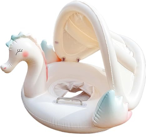 Kids Pool Floats, Inflatable Pool Canopy, Foldable Swimming Ring for Security Floating in Pools, Lakes, Rivers, Backyard Parties with Family and Friends, 33.86x38.58 inches