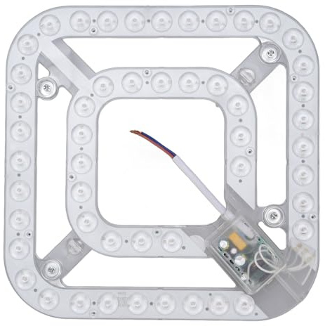 NOENNULL - Panel de luz para ventilador de techo, 24 W LED, 2100 lúmenes, 3 temperaturas de color, resistente de aluminio, repuesto para luces de ventilador, candelabros, luces de linterna