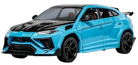 ZHRDWE Modellauto Metall 1:24 Für Urus SUV Erwachsene Sammlermodell Auto Geschenk Für Und Gaming-Fans Spielzeugauto(Blau)