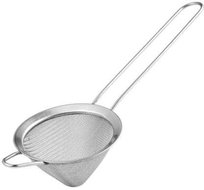 BAZEITFLOW Extra Fine Mesh Cone Strainer Stainless Steel Residue Filter Juicing Tool for Kitchen Bar Home Cooking and Beverage Filtering