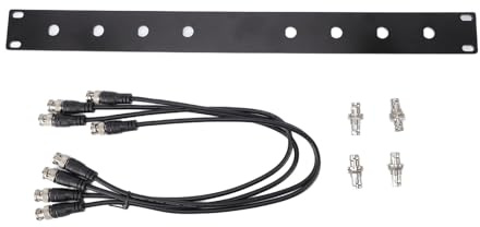 Tosuny BNC Antennen Kit mit 1U Rack Panel, 50 cm Kabel für SLX SLX2 PGX2 SPGX24 PGX48 PG288 QLXD24 BETA58 Systeme, Rack Montage Antennenverlängerung für Standard 19 Zoll Empfänger
