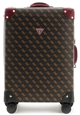 GUESS Trolley Latona 18 in 8-Wheeler Brown Logo Marron foncé 46cm