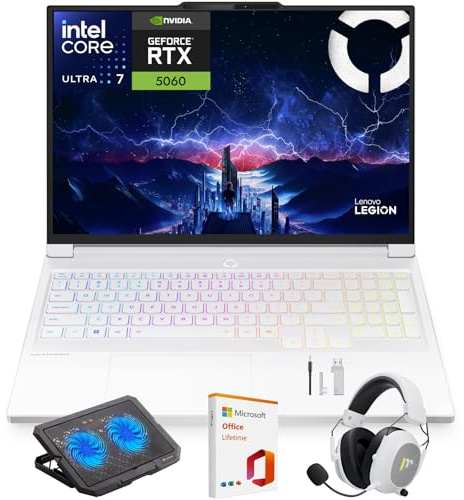 Lenovo Legion 7i - Computer portatile da gioco da 16, display OLED WQXGA 165Hz, Intel Core Ultra 7 255HX, NVIDIA GeForce RTX 5060, 32 GB di RAM, SSD da 1 TB, Wi-Fi 7, retroilluminazione RGB, Win 11