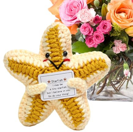 Häkeln,Niedlich weich inspirierend gestrickte Ornamente - Seestern Häkeln,geeignet für Kindergeburtstag, ein Begleiter, für und Mädchen, und auch