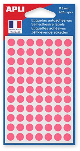agipa 111838 Markierungspunkte, Durchmesser: 8 mm, rund, rosa