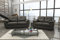 New Carlos 3 + 2 Seater Sofa Set Black or Brown Faux Leather (Black, Faux Leather)