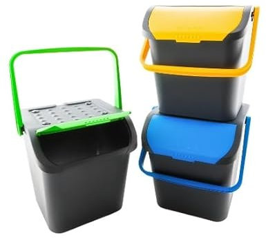 Ecoplast IRPot Ecologic EC35 – Lot de 3 poubelles 35 l