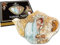 CARMANI - Elegante Glas Tee-Beutel-Halter Geschirr in Teekanne Form, mit 'Vier Jahreszeiten WINTER' von Alphonse Mucha